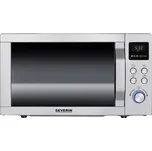 Severin MW 7774 mikrovlnná trouba nerezová ocel kartáčovaná, stříbrná 900 W funkce grilování, s funkcí pečení pizzy, hor