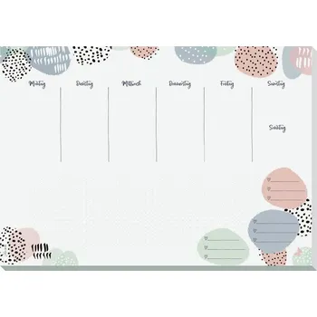 Diář Sigel Rose Inspiration JS101 psací podložka týdenní plán bílá, zelená, růžová (š x v) 42 cm x 29.7 cm