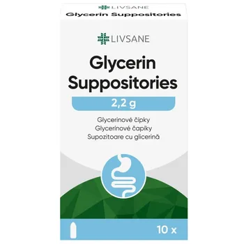 Intimní hygienický prostředek Livsane Glycerinové čípky 2,2 g 10 ks