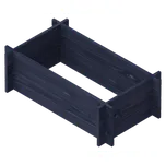 Vysoký záhon Multibox, dřevo, 79 × 39,5 × 29,5 cm, černá RMU-0790X0395X295-BK