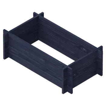 Vyvýšený záhon Vysoký záhon Multibox, dřevo, 79 × 39,5 × 29,5 cm, černá RMU-0790X0395X295-BK