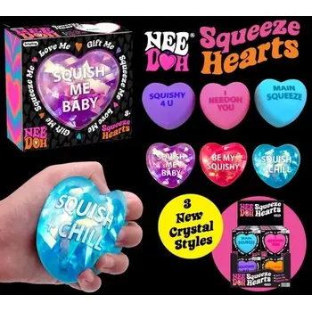 Cestovní hra Schylling NeeDoh Mačkací antistresové srdce Modrá