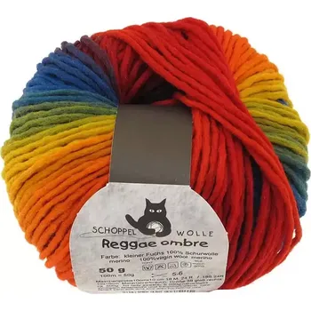 Příze Schoppel Wolle Reggae ombré 1702 Kleiner Fuchs (Příze merino Reggae ombré 1702 Kleiner Fuchs)