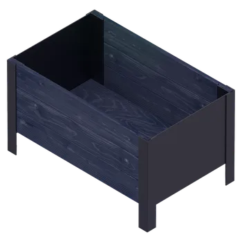 Truhlík Truhlík Modernbox, dřevo, kov, černá, 58 × 36 × 32 cm RMO-0580X0360X320-BK