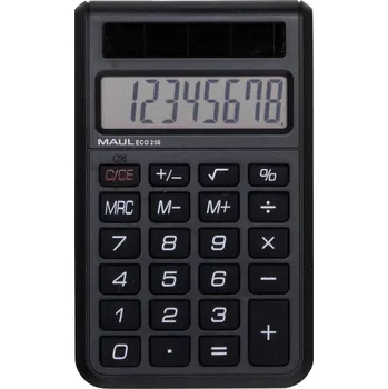 Kalkulačka Maul ECO 250 kapesní kalkulačka, displej (počet míst) 8, solární napájení, černá