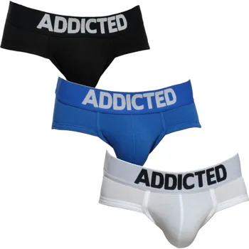 Slipy 3PACK pánské slipy Addicted vícebarevné (AD420P-3COL) M Možnost vrácení zboží ZDARMA do 120 dnů!