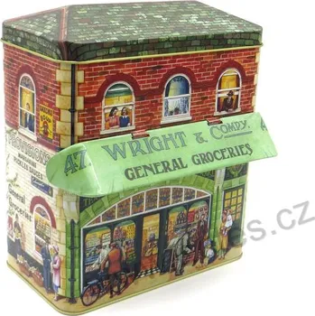 Dóza na potraviny GENERAL GROCERIES plechová dóza domeček s markýzou Smíšené potraviny
