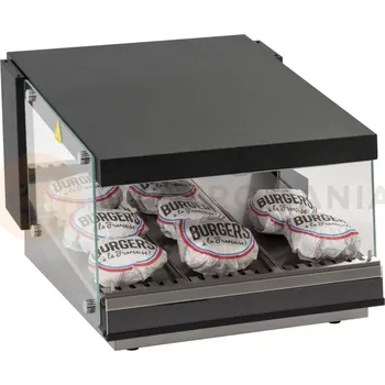 Ohřívač na hamburgery, ohřevná vitrína, jedna police, 0,49 kW, 550x707x430 mm | RESTO QUALITY, RQBIN551