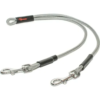 Vodítko pro psa Tamer Rozdvojka | Mini | šedá - 601 Rozdvojka: 46 cm