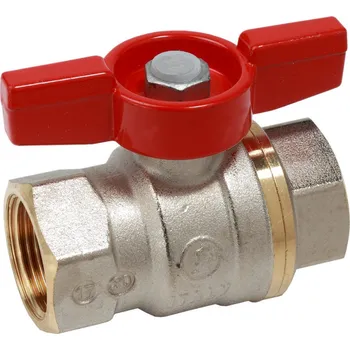 Ventil GIACOMINI R951 Kulový kohout 1/4", plnoprůtokový s ovládací vrtulkou, těžká řada, niklovaný. (R951X001)