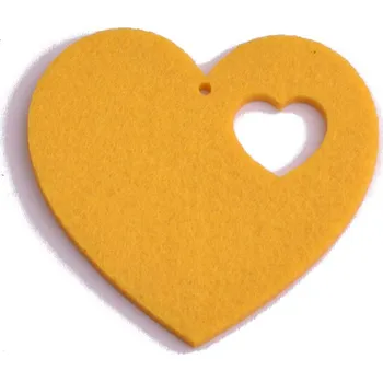 Srdce z filcu 1ks Barva: žlutá