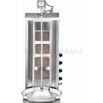 Plynová kartuše Gyros, plynový gril na kebab, 4 hořáky, vklad do 60 kg, Linie Budget | RESTO QUALITY, RQ43034