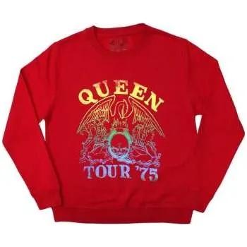 Pánská mikina Merch Queen: Queen Unisex Sweatshirt: Tour '75 Crest (small) S