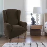 Super strečové potahy NIAGARA tabáková křeslo ušák (š. 70 - 95 cm) 164157039