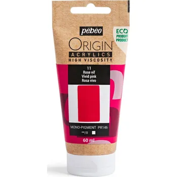 Vodová barva Akrylová barva Pébéo Origin Acrylics - 11 Vivid Pink Objem: 240 ml
