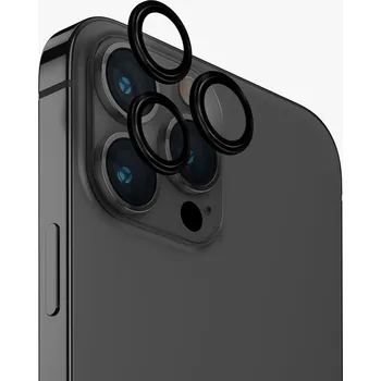Uniq Aluminium Camera Lens Protector ochranné sklo pro Apple iPhone 15 Pro černé