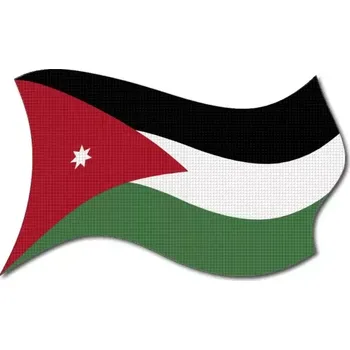 Vlajka Pelisport Jordánská vlajka vlající