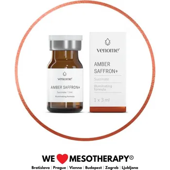 Tělový krém Venome Succinate AMBER SAFRON+ 3ml - TEKUTÉ ZLATO PRO POKOŽKU