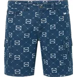 LIVERGY® Pánské džínové kraťasy LIDL (vzorovaná/modrá, 38)