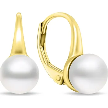Náušnice Brilio Silver Pozlacené perlové náušnice EA938Y + 2 měsíce na vrácení zboží
