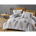 Povlékáme.cz Bavlněné povlečení Renforcé Leavy šedé 140x200 70x90