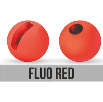 Traper Tungsten Bead Slotted Fluo Red 4mm