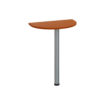 Stolová podnož BJD 2 - 60 přístavba jednací, kovová podnož stříbrná, síla desky 25 mm, široká 600 mm, třešeň šumavská