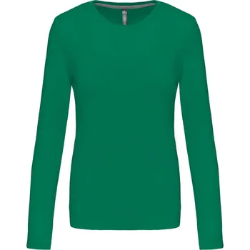 Dámské triko s dlouhým rukávem Kariban K383 Barva: Zelená kelly, Velikost: XXL