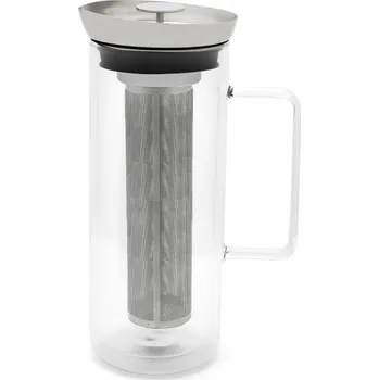 Dvoustěnná skleněná karafa Ice Tea Maker se sítkem 1l - BREDEMEIJER (Ice Tea Maker karafa se sítkem 1l, dvoustěnná - BREDEMEIJER)
