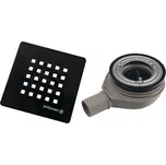 POLYSAN - TRENECA vaničkový sifon, průměr 90, DN40, krytka černá mat 84999.21