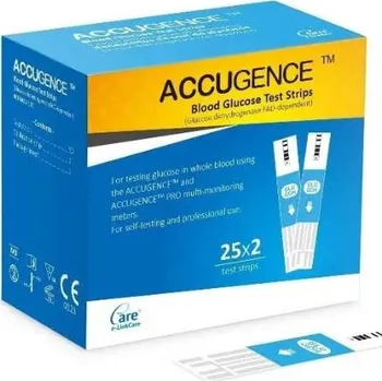 Testovací proužky - glukometr Accugence 50 ks