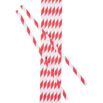 Slámka MagicHome papírová ECO, 6x197mm, červená, 25ks SL2212277X