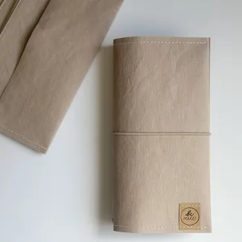 Diář Be Nice diář na míru - wash paper pouzdro na diář taupe Be Nice wash paper pouzdro na diář