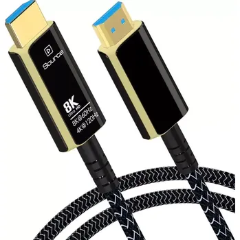Video kabel PremiumCord Ultra High Speed HDMI 2.1 optický fiber kabel 8K@60Hz,zlacené 25m