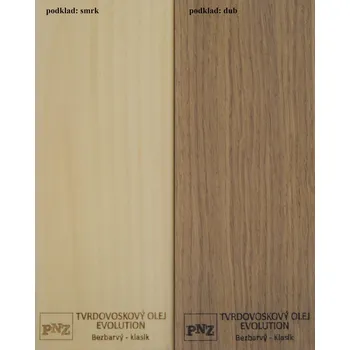 Olej na dřevo PNZ Tvrdovoskový olej Evolution - bezbarvý 0,25l Odstín: klasik (polomat)