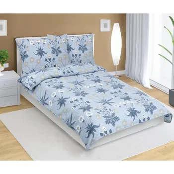 Povlečení Bellatex Povlečení krepové louka modrá 140x220, 70x90 cm