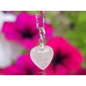 Přívěsek Přívěsek růženín mini srdce 10 mm bižuterní úchyt