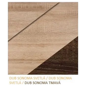 Komoda ArtCross Komoda NOTTI | 03 Barva: Dub sonoma světlá / dub sonoma světlá / dub sonoma tmavá