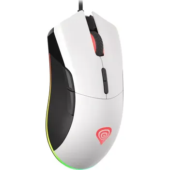 Myš Genesis herní optická myš KRYPTON 290/RGB/6400 DPI/Herní/Optická/6 400 DPI/Drátová USB/Bílá