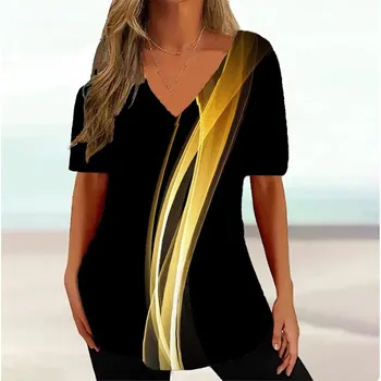 Dámská halenka Vzorovaná halenka s véčkovým výstřihem Velikost: M, Barva (Varianta): K01-SC15090