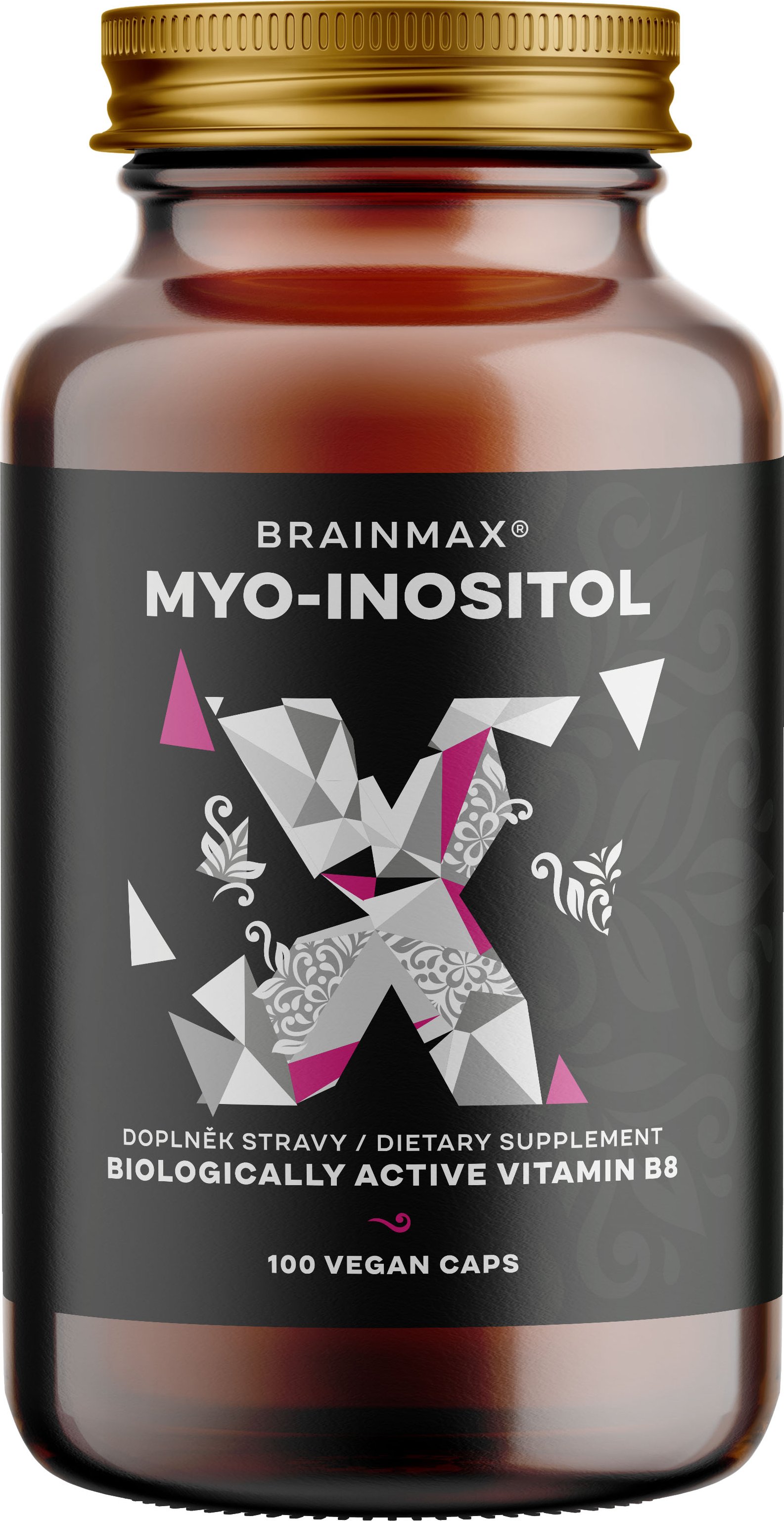 BrainMax Myo-Inositol, 500 mg, 100 rostlinných kapslí Myo-inositol pro náladu, vnitřní rovnováhu a ženský cyklus, 100 dávek, doplněk stravy