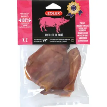 Pamlsek pro psa ZOLUX Sušené vepřové ucho - pamlsek pro psy - 2 x 80g