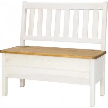 Lavice s úložným prostorem SIL14 A, 120cm - K17 bílý vosk