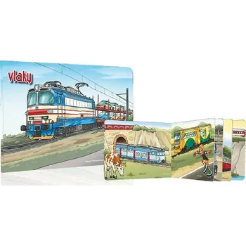 Leporelo Knížka leporelo Vlaky