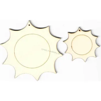 Překližka Výřez z překližky, S04/1, SLUNÍČKO-velké, 12cm, 1ks