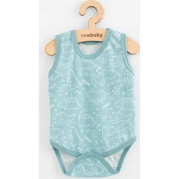 Kojenecký body Kojenecké body bez rukávů New Baby Classic II dino mátové kluk, velikost 62 (3-6m)