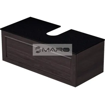 Koupelnový nábytek Smart50 Grifel Skříňka pod umyvadlovou mísu s 1 zásuvkou, s výřezem U, závěsná, 99 x 36,2 x 50 cm, tmavě hnědá, GRIF1 100 1Z 212