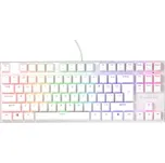 Genesis tichá herní klávesnice THOR 303/TKL/RGB/Outemu Peach Silent/Drátová USB/US layout/Bílá