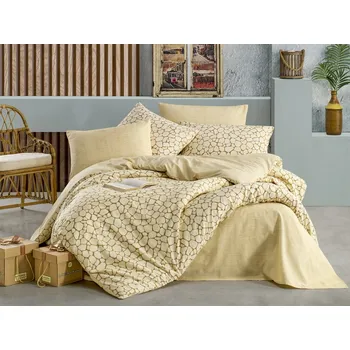 Povlečení Povlékáme.cz Francouzské bavlněné povlečení Kámen béžový 200x220 70x90