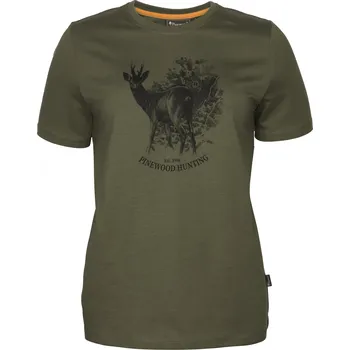 Pinewood Dámské lovecké tričko Roe Deer - 24 Velikost: XS Olive